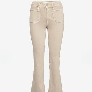 Mango Flared Mid Waist Jeans - Beige - Women's Size EUR 42/ USA 10 - 27012882